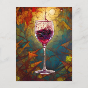 Die verzauberte Wein-Guss-Kunst Postkarte