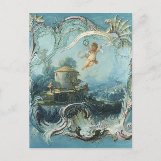Die verzauberte Zuhause von Francois Boucher Postkarte (Vorderseite)