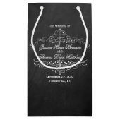 Die Verzierte Chalkboard-Hochzeitskollektion Kleine Geschenktüte (Rückseite)