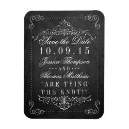 Die Verzierte Chalkboard-Hochzeitskollektion Magnet