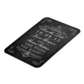 Die Verzierte Chalkboard-Hochzeitskollektion Magnet (Linke Seite)