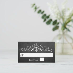 Die Verzierte Chalkboard-Hochzeitskollektion Platzkarte