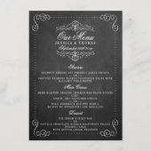 Die Verzierte Chalkboard Wedding Collection - Menü Menükarte (Vorderseite)