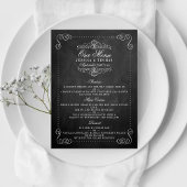 Die Verzierte Chalkboard Wedding Collection - Menü Menükarte