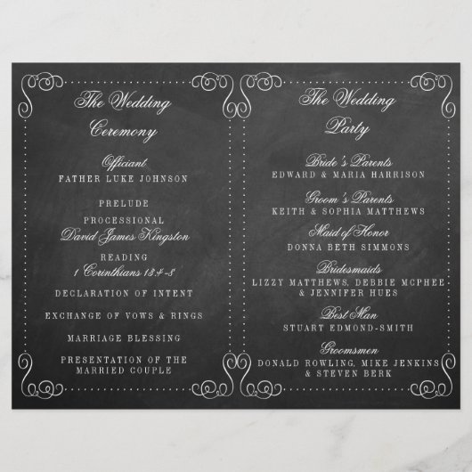 Die Verzierte Chalkboard Wedding Collection - Prog (Rückseite)