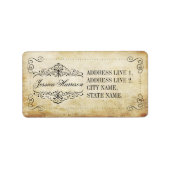 Die Verzierte, Geblüht Hochzeitskollektion des Jah Adressaufkleber (Vorne)