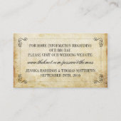 Die Verzierte, Geblüht Hochzeitskollektion des Jah Begleitkarte (Rückseite)