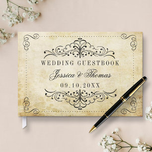 Die Verzierte, Geblüht Hochzeitskollektion des Jah Gästebuch
