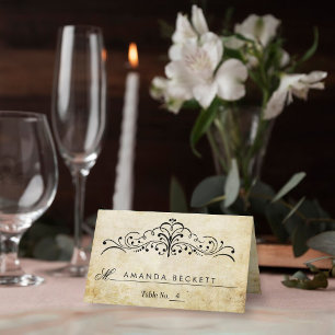 Die Verzierte, Geblüht Hochzeitskollektion des Jah Platzkarte