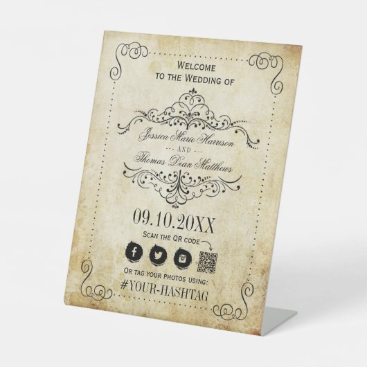 Die Verzierte, Geblüht Hochzeitskollektion des Jah Sockelschild (Vorderseite)