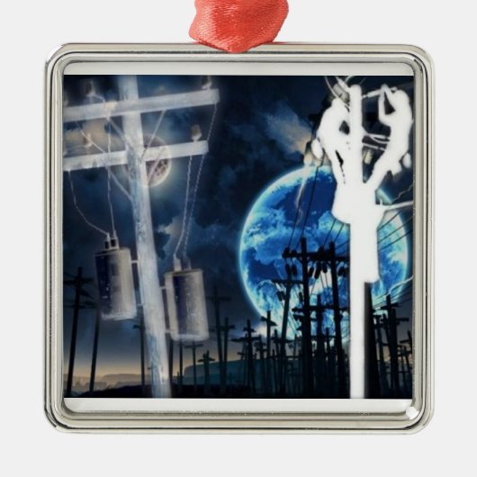 Die Verzierung des Störungssuchers Silbernes Ornament (Vorne)