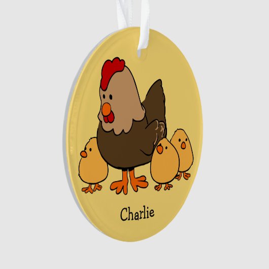 Die Verzierung des Tierillustrations-Name-Kindes Ornament (Vorderseite)