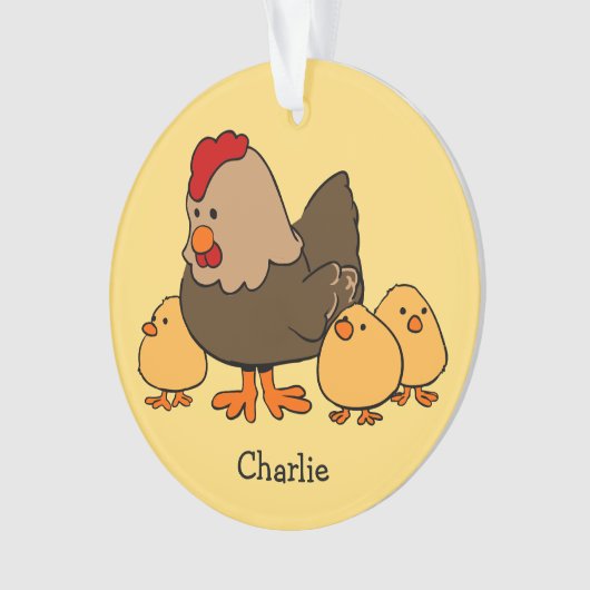 Die Verzierung des Tierillustrations-Name-Kindes Ornament (Vorderseite)