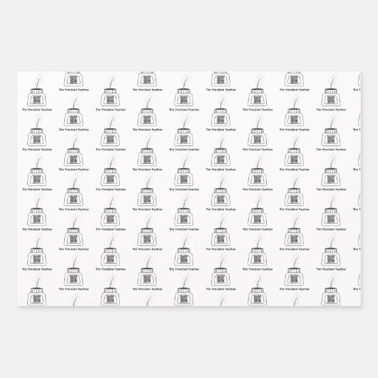 Die verzückte Feder Geschenkpapier Set (Vorderseite)