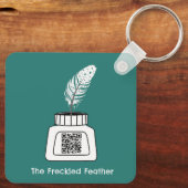 Die verzückte Feder Schlüsselanhänger (Rückseite)