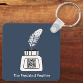 Die verzückte Feder Schlüsselanhänger (Rückseite)