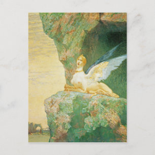 Die Verzweiflung der Sphinx, 1890 Postkarte