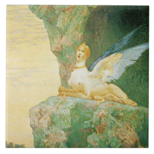 Die Verzweiflung der Sphinxes, 1890 Fliese