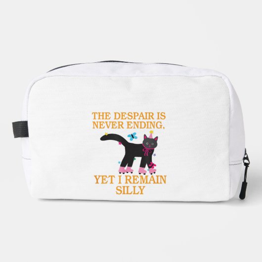 Die Verzweiflung endet nie, aber ich bleibe Albern Waschbeutel (Vorderseite)