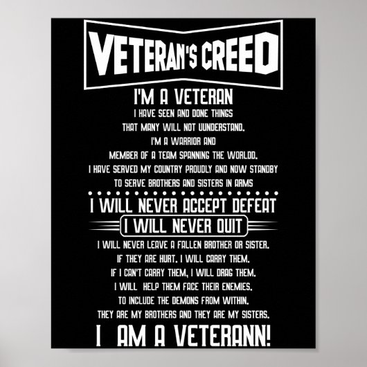 Die Veteranen glaubten, ich sei ein Veteran der mi Poster (Vorne)