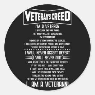 Die Veteranen glaubten, ich sei ein Veteran der mi Runder Aufkleber