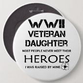 Die Veteranentochter des Zweiten Weltkriegs treffe Button (Vorne & Hinten)
