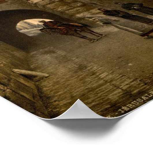 Die Via Dolorosa in Jerusalem Poster (Ecke)