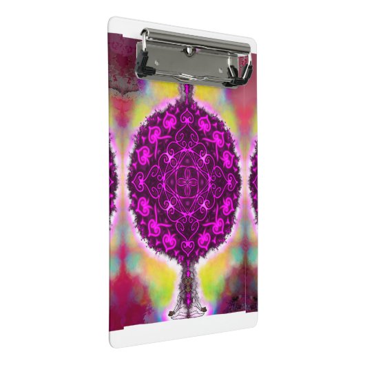 Die Vibration des Lichts Mini Klemmbrett (Schrägansicht)