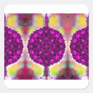 Die Vibration des Lichts Quadratischer Aufkleber