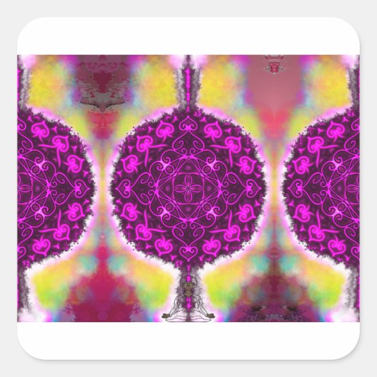 Die Vibration des Lichts Quadratischer Aufkleber (Vorderseite)