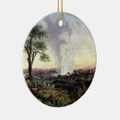 Die Victoriafälle am Sonnenaufgang, mit "dem Keramikornament (Rechts)