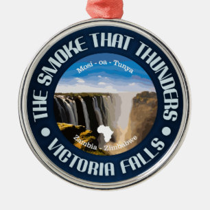 Die Victoriafälle (rd) Ornament Aus Metall