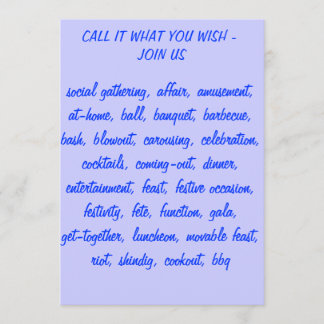 DIE VIELEN DEFINITIONEN EINER GESAMTEN INVITATION EINLADUNG