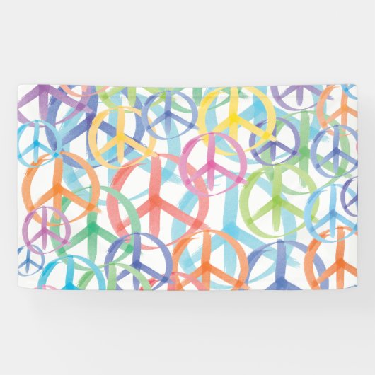 Die vielen Farben des Friedens Banner (Horizontal)