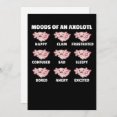 Die vielen Gesichter eines Axolotl-Funny-Gefühls Einladung (Vorne/Hinten)
