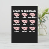 Die vielen Gesichter eines Axolotl-Funny-Gefühls Einladung (Stehend Vorderseite)