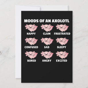 Die vielen Gesichter eines Axolotl-Funny-Gefühls Einladung