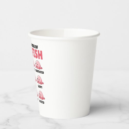 Die vielen Gesichter von Blobfish lustigen Emotion Pappbecher (Links)