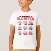 Die vielen Gesichter von Blobfish lustigen Emotion T-Shirt (Vorderseite)