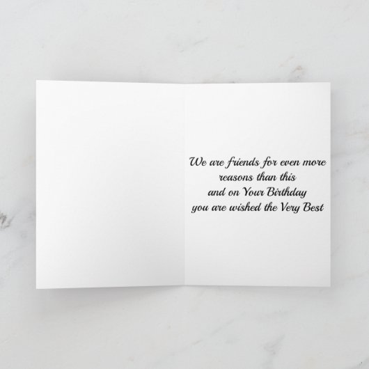 DIE VIELEN GRÜNDE **WIR SIND BESTE FREUNDE** GEBUR KARTE (Innenseite)