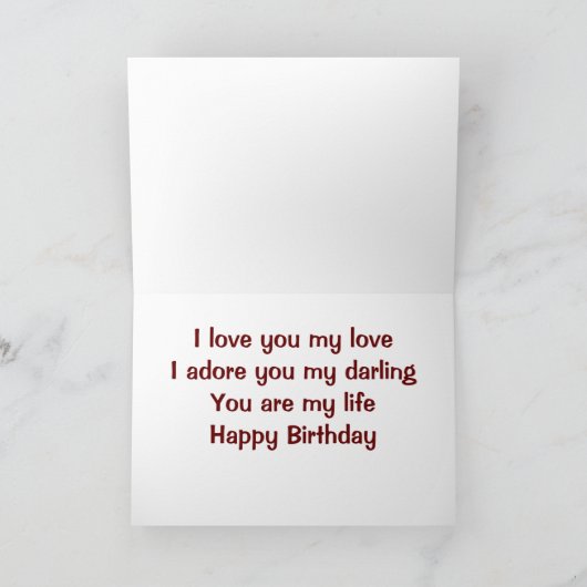 DIE VIELEN MÖGLICHKEITEN ICH LIEBE IHNEN ITALIENIS KARTE (Innenseite)