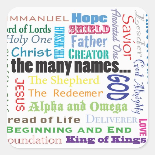 Die vielen Namen ... Aufkleber (Vorderseite)