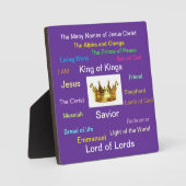 Die vielen Namen Jesu Fotoplatte (Vorderseite)