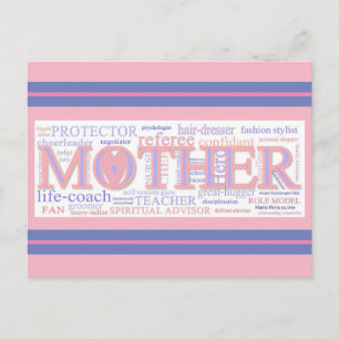 Die vielen Rollen der Mutter Blue Beach Song™ Po Postkarte