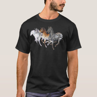 Die Vielfalt der Pferde - Zebra-Pferdeschön T-Shirt