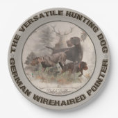 Die vielseitige Jagdhundebüge Car Magnet Pappteller (Vorderseite)