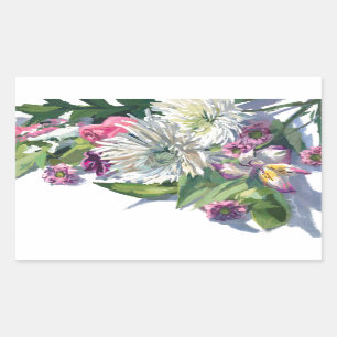 Die Vielzahl-Blumen der Natur Rechteckiger Aufkleber