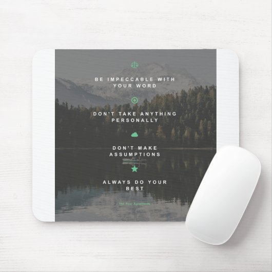 Die vier Abkommen Mousepad (Mit Mouse)