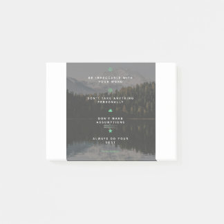 Die vier Abkommen Post-it Klebezettel