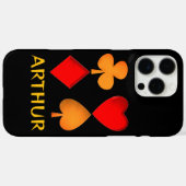 Die vier Anzüge personalisiert Case-Mate iPhone Hülle (Rückseite (Horizontal))